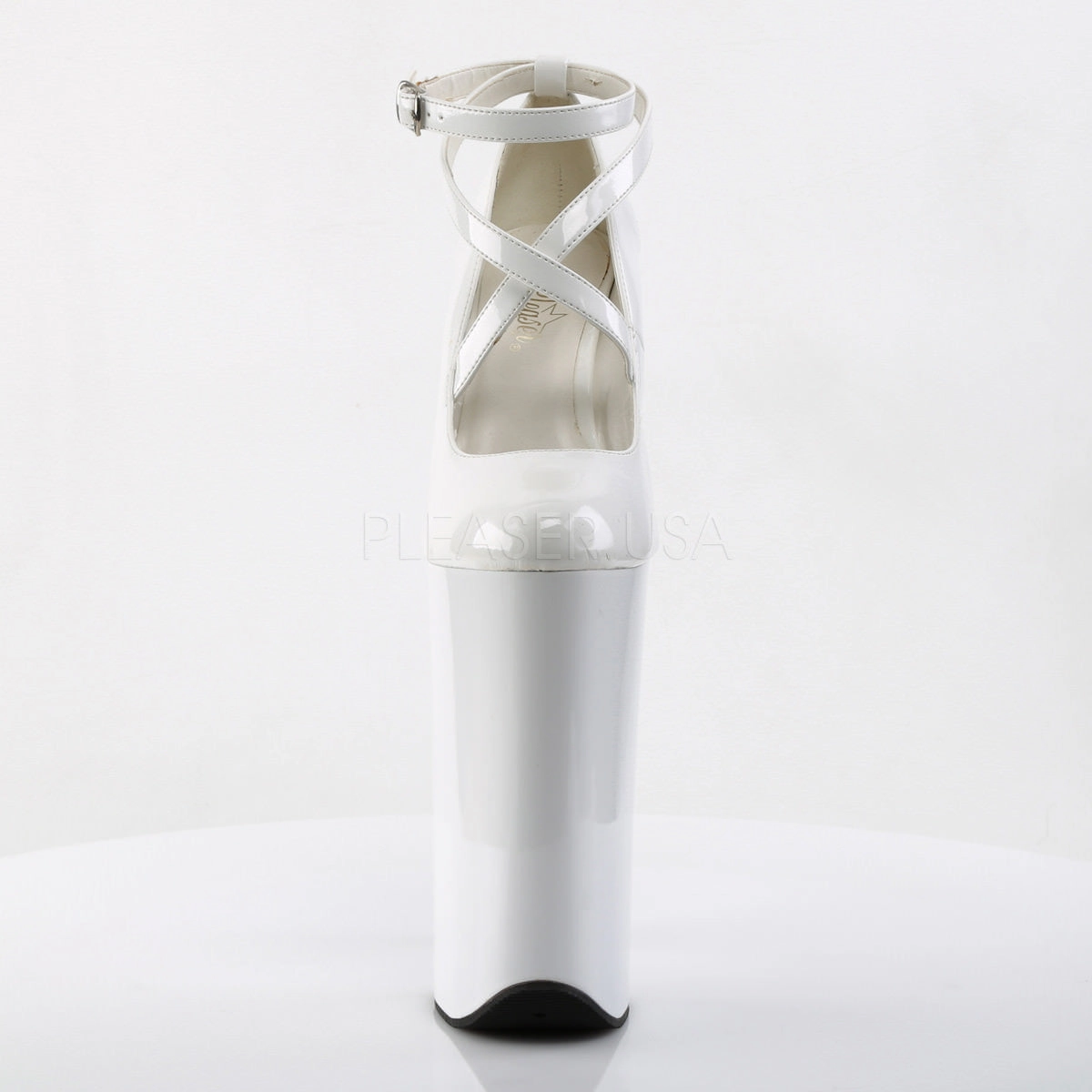 10 Inch Heel BEYOND-087 White Patent Best Shoes For Ankle Support Walking