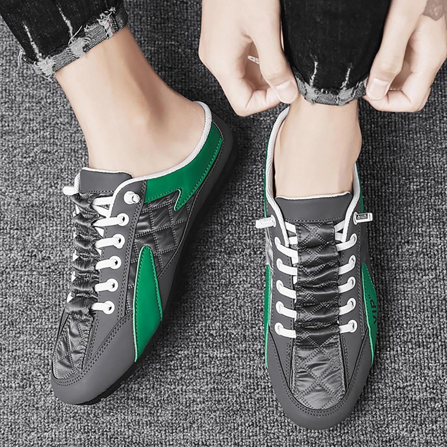 Casual Shoes Brands In Pakistan 2023 Men's New Spring And Autumn Fisherman's Shoes Slip On Shoes Mens Suede Shoes Casual Arch support Soft Sole Tennis