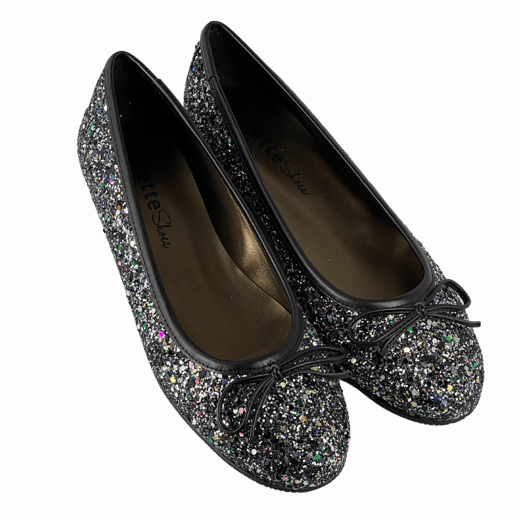 Trending Flat Shoes 'Colince' vegan ballet flat by Zette Shoes - silver glitter