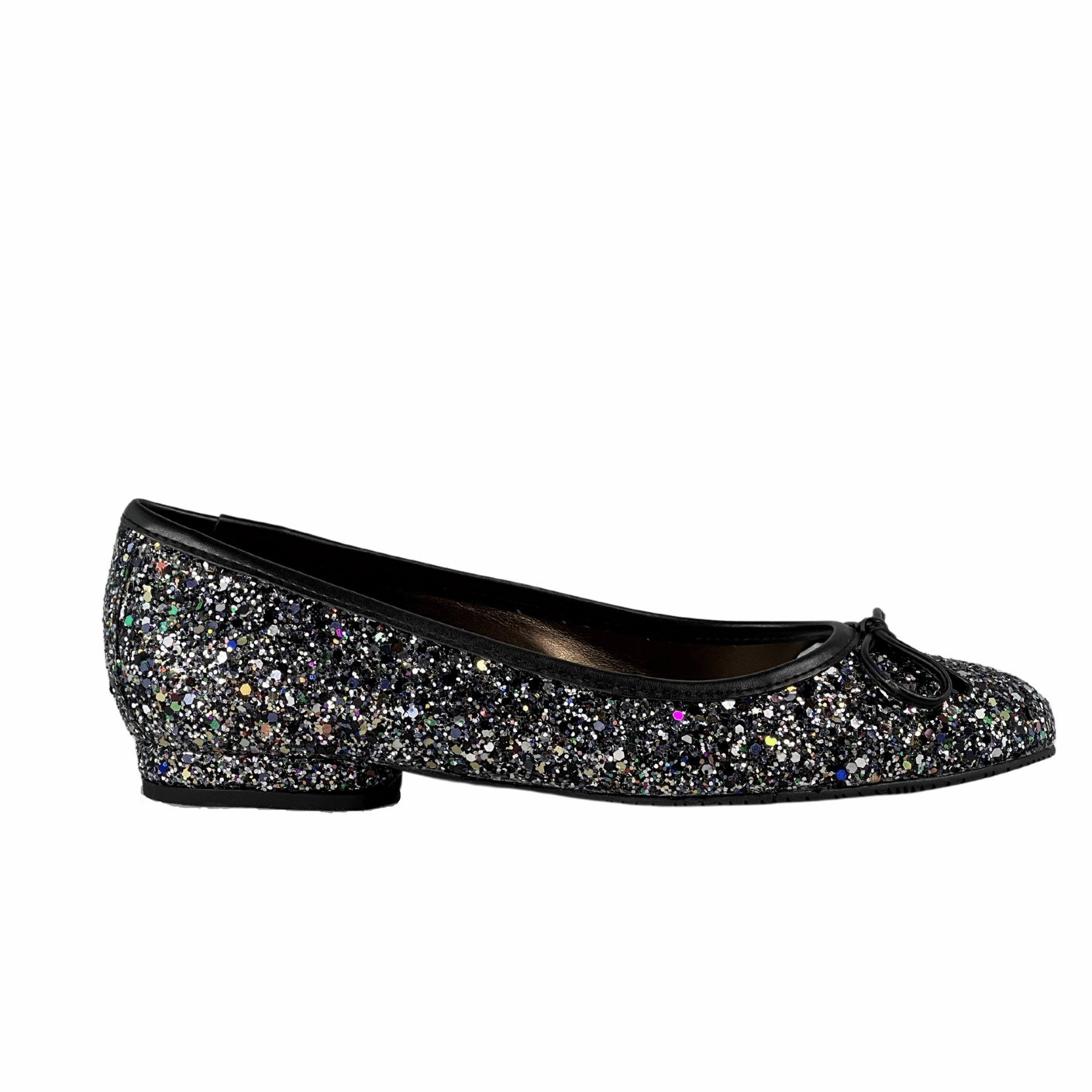 'Colince' vegan ballet flat by Zette Shoes - silver glitter Shoes That Are Good For Flat Feet