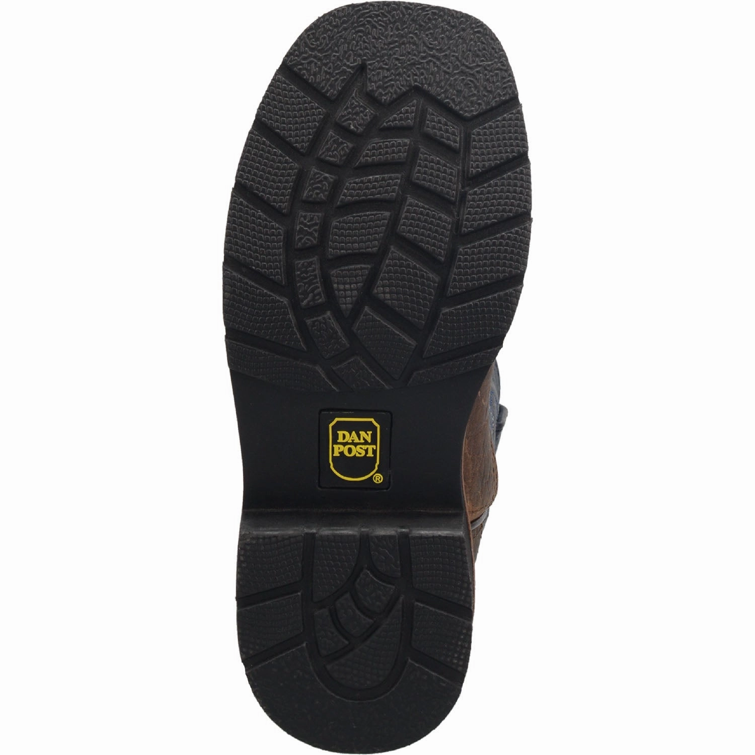 Knee Boots Leather 'Dan Post' Children's 8" Brantley Western -  Brown / Blue (Sizes 8.5C-3Y)