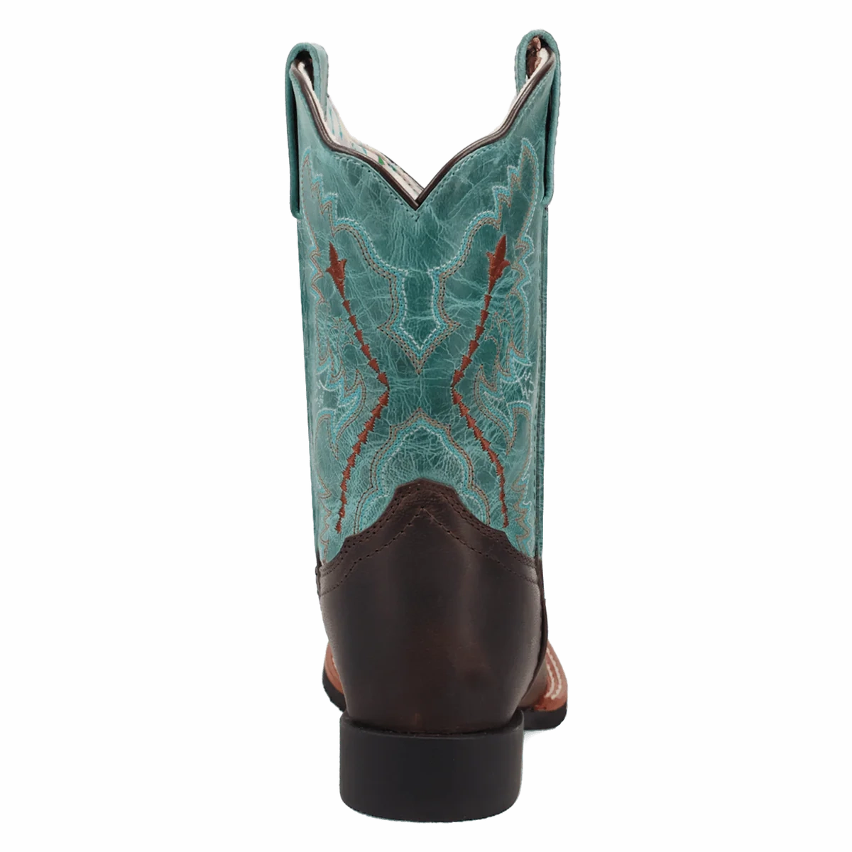 'Dan Post Boot Co' Kid's Salina Cowboy Boot - Brown / Turquoise Overknee Boots