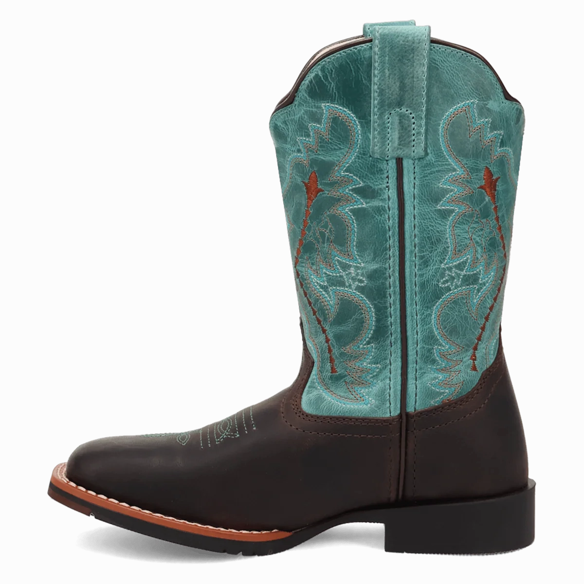 'Dan Post Boot Co' Kid's Salina Cowboy Boot - Brown / Turquoise Boots Python