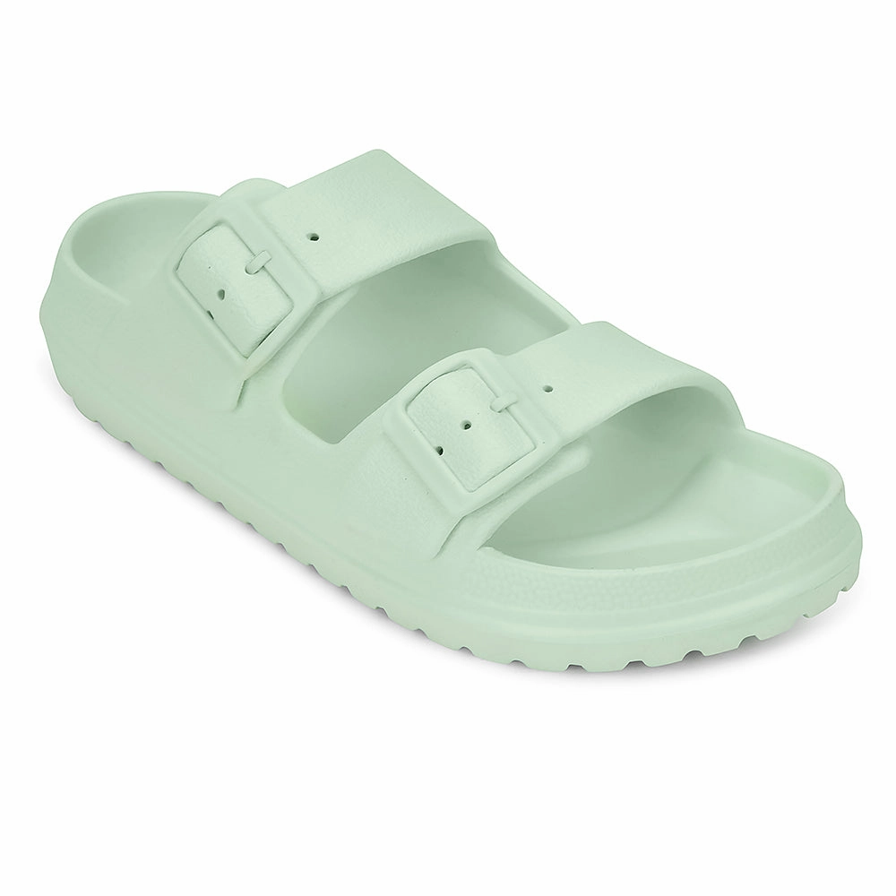 Endura Flat Pedal Shoes A-HA Light Green Casual Flat Sandal For Women EASYPRO By Liberty