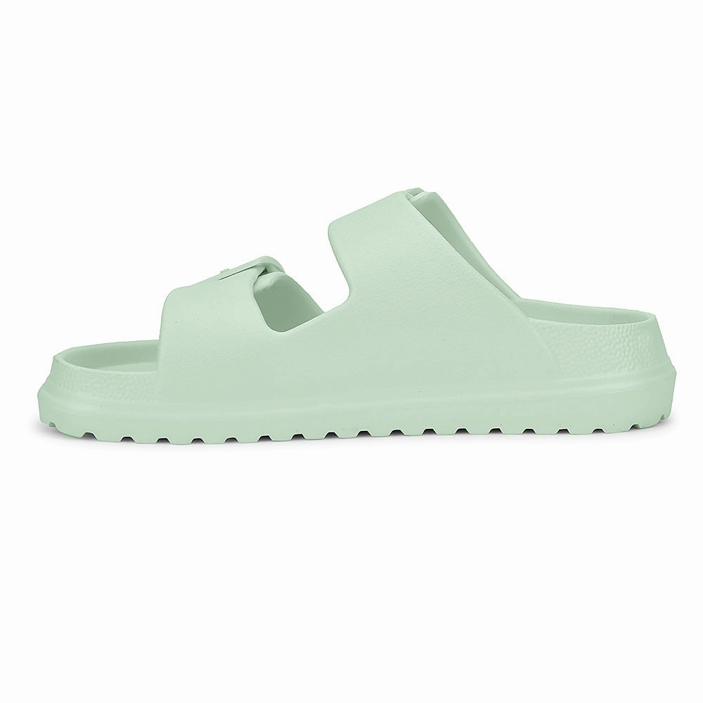 Best Flat Shoes For Deadlifting A-HA Light Green Casual Flat Sandal For Women EASYPRO By Liberty
