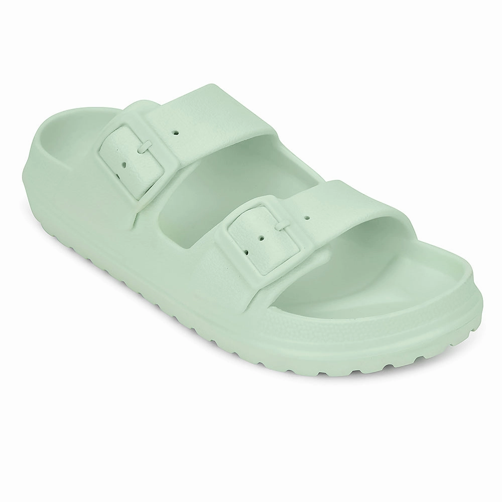 A-HA Light Green Casual Flat Sandal For Women EASYPRO By Liberty Overpronation Flat Feet Shoes