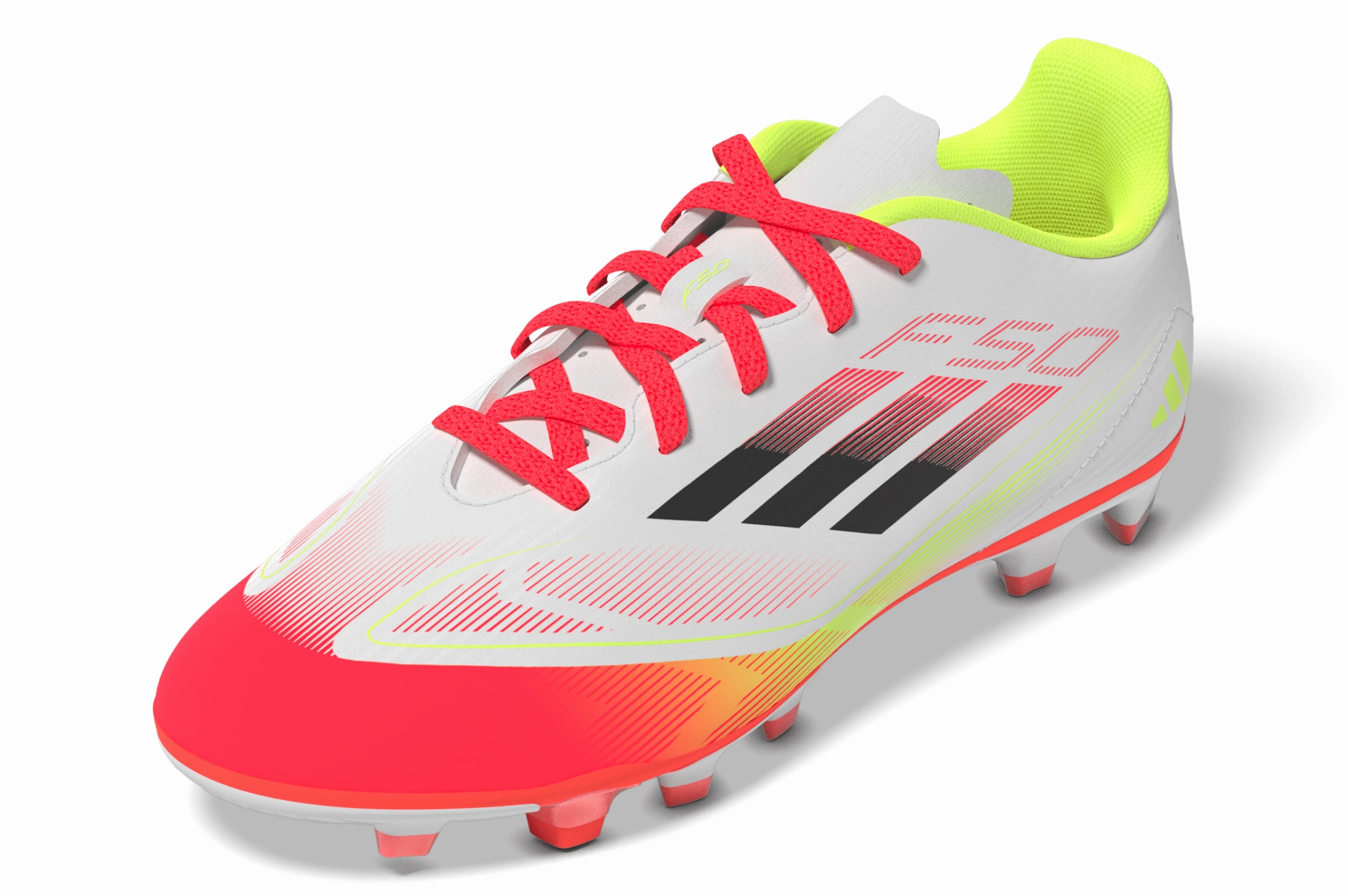 Personalized Soccer Cleats Youth adidas F50 Club Firm/Multi-Ground Boots Kids White/Black