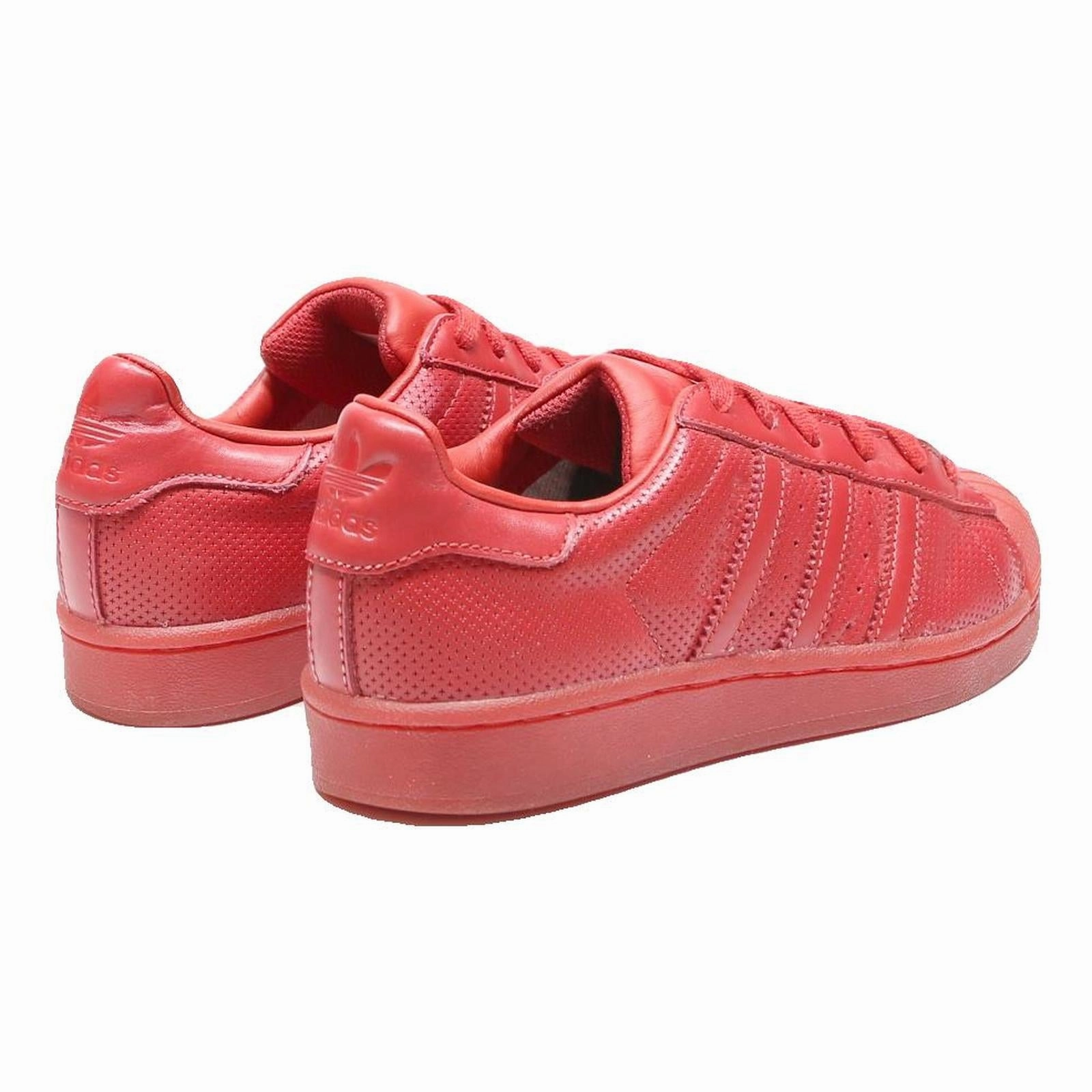 ADIDAS Superstar Boys Low Top Trainers Leather Red UK 4.5 Casual Sports Monsters Inc Shoes Adidas