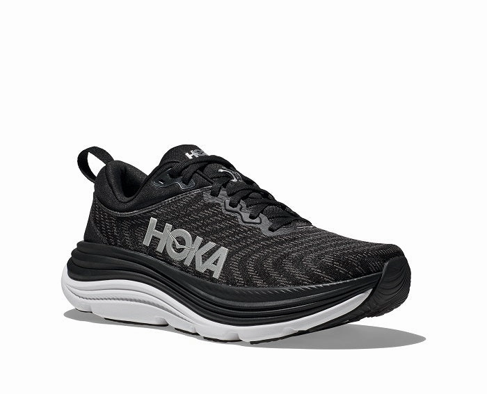 Mens Hoka Gaviota 5 in Black/White Overweight