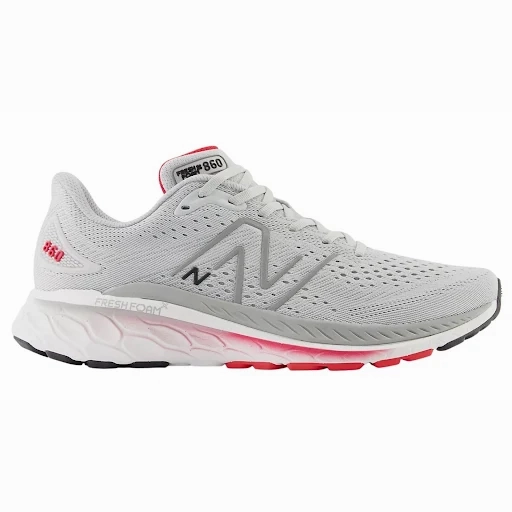 Climbing Shoes Beginner Intermediate New Balance Mens 860S13 Wide- Light Aluminum/True Red/Black (M860S13)