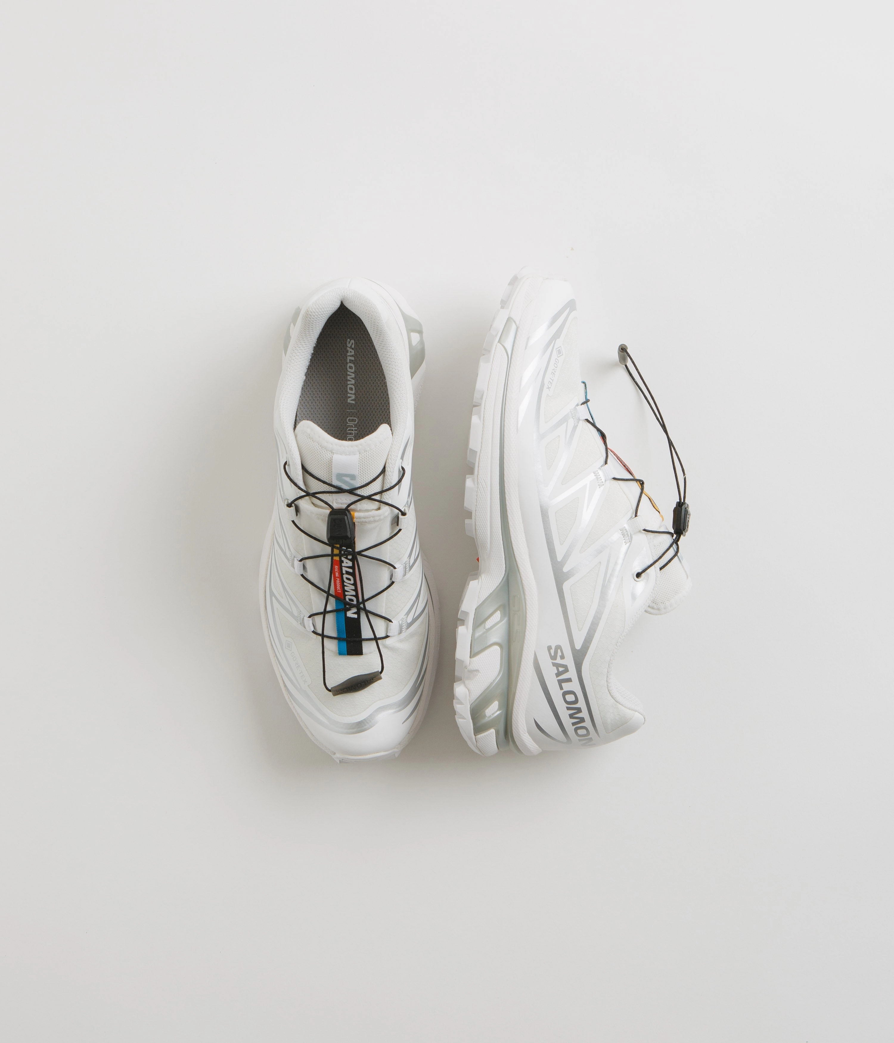 Shoes Website Salomon XT-6 GTX Shoes - White / White / Silver