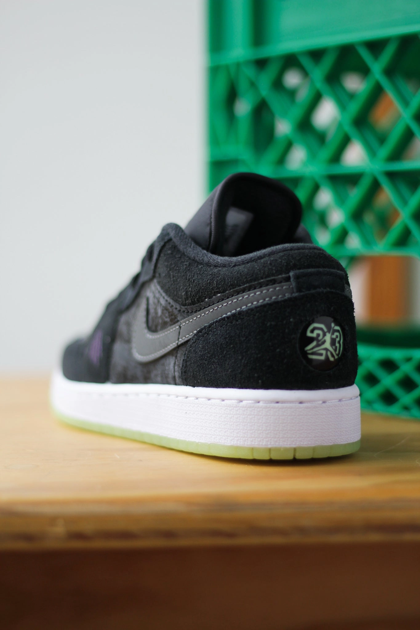 Shoe Charms For Nike AIR JORDAN 1 LOW (GS) "BLACK/IRON GREY-BARELY VOLT-DARK RAISIN"