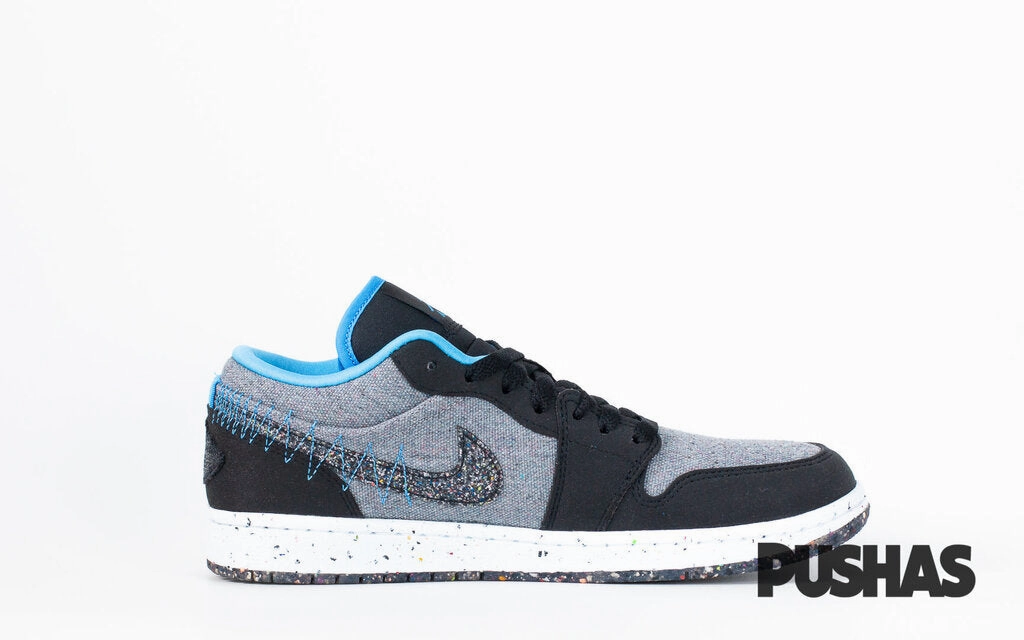 Air Jordan 1 Low SE 'Crater Grey University Blue' (2022) Green And Grey Basketball Shoes