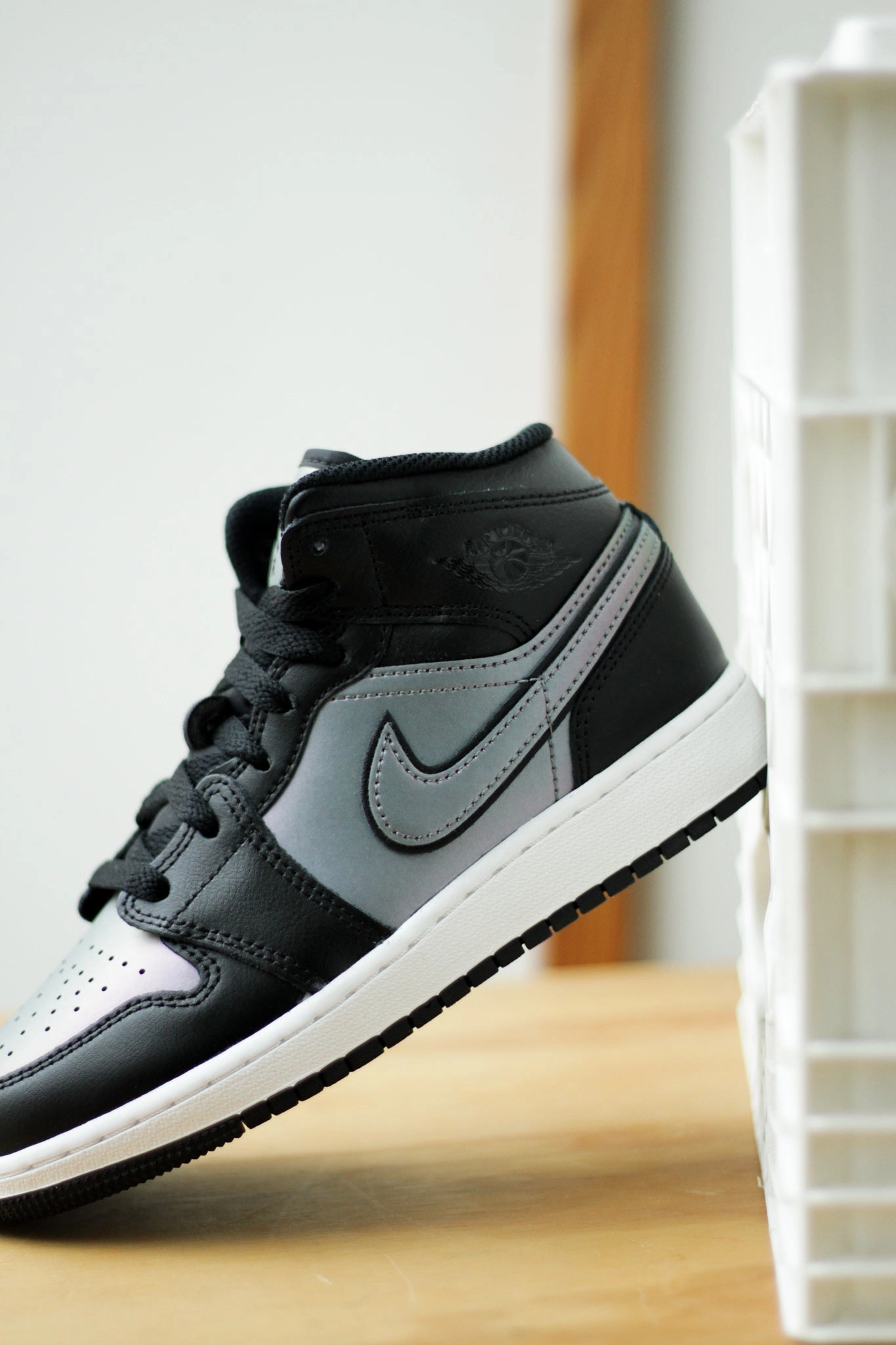 Nike Tn Air Max Shoes AIR JORDAN 1 MID SE (GS) "BLACK/BLACK-WHITE"