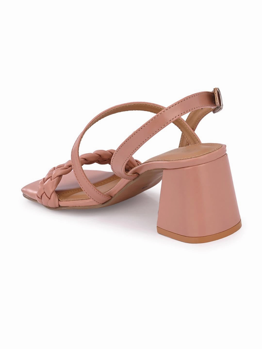 Alberto Torres Women Heel Braided Pink Sandals Nylon Puffer Slippers