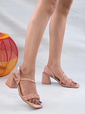 Checkerboard Slippers Alberto Torres Women Heel Braided Pink Sandals