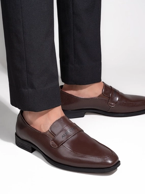 Soft Plush Slip On Sneakers Alberto Torresi Fox leather Brown Slip On Formal Shoes