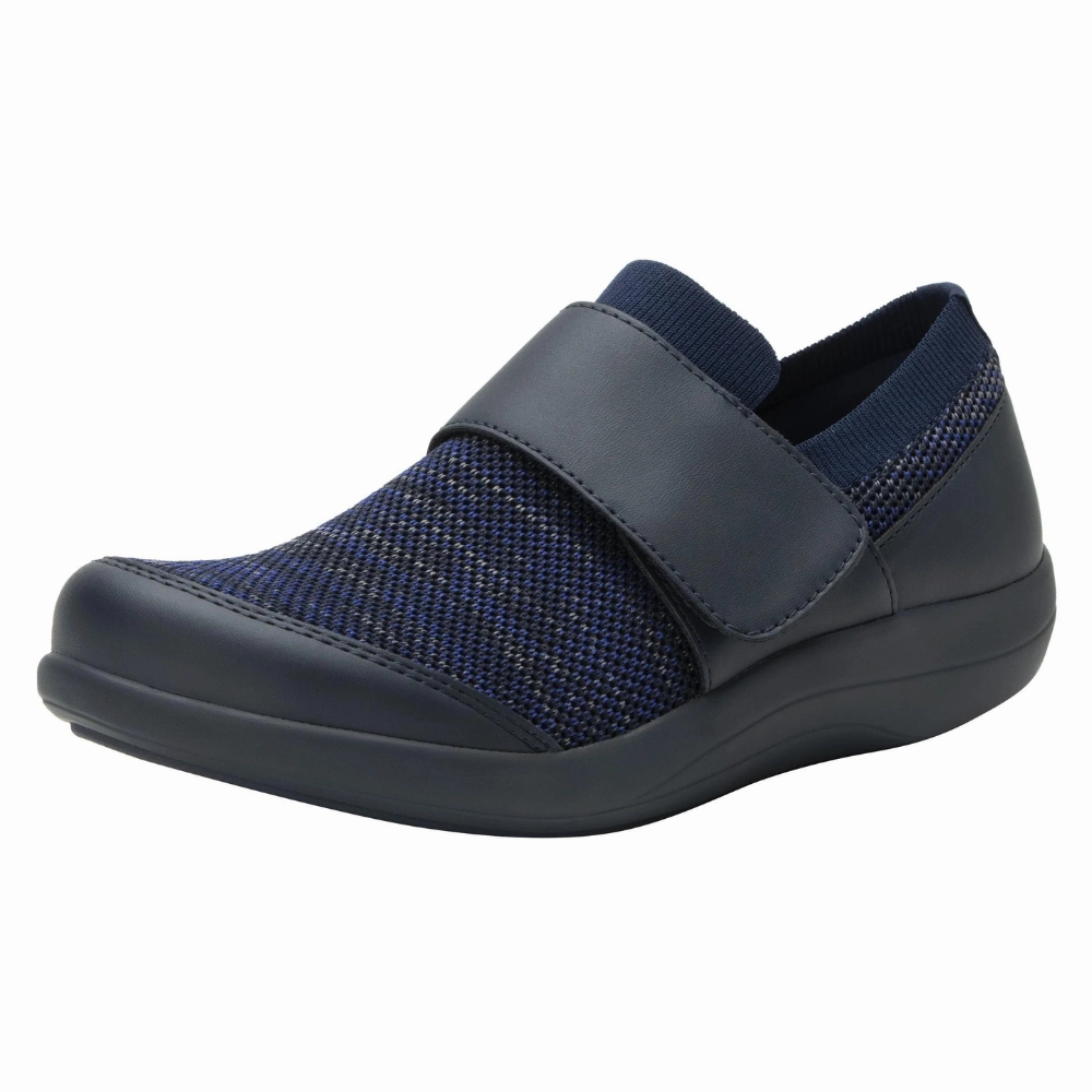 For High Arches Walking Alegria Dasher Navy Multi Shoe (Women's)