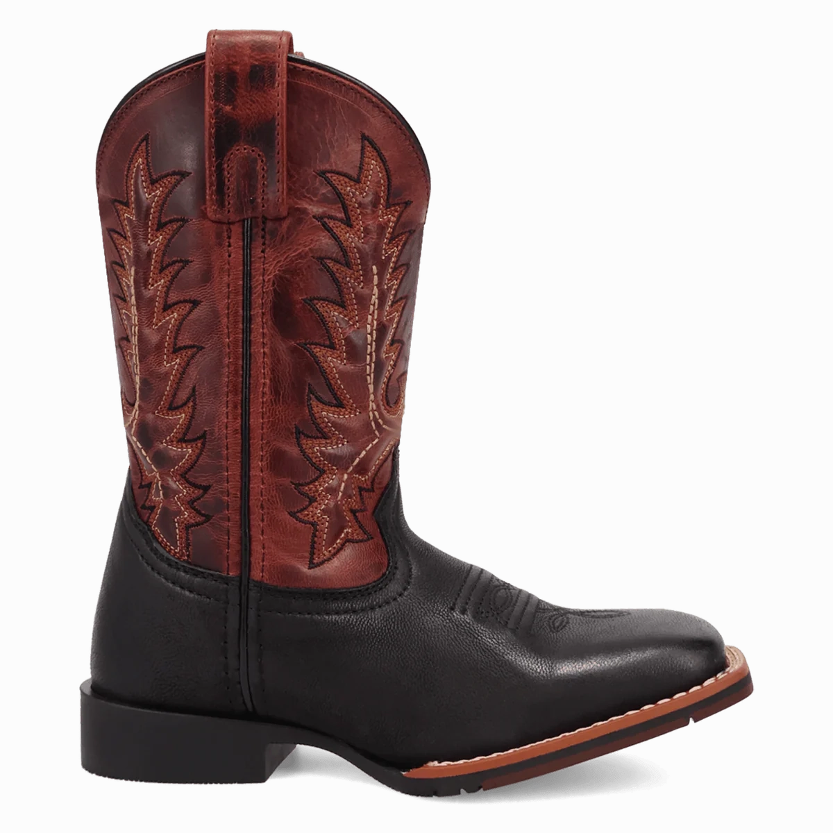 'Dan Post Boot Co' Kid's Dexter Cowboy Boot - Black / Red Chinese Laundry Boots