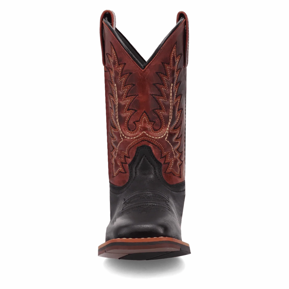 'Dan Post Boot Co' Kid's Dexter Cowboy Boot - Black / Red Steel Cap Boots