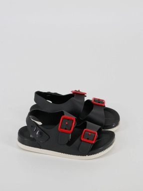 Pull-on Slip On Casual Shoes Kids Boy Slide Sandals,Black