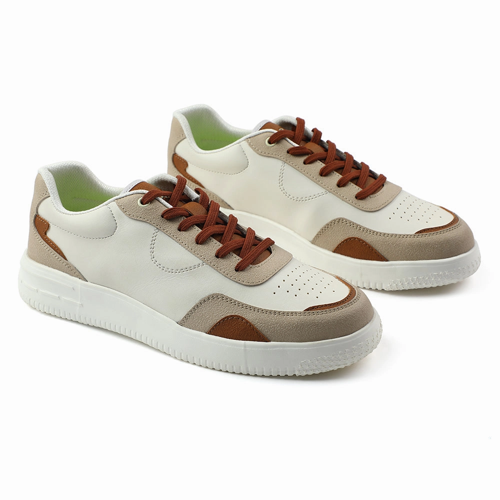 Goth Sneakers Leap7x Brown Casual Lacing Sneakers For Men AMAZER-3E By Liberty