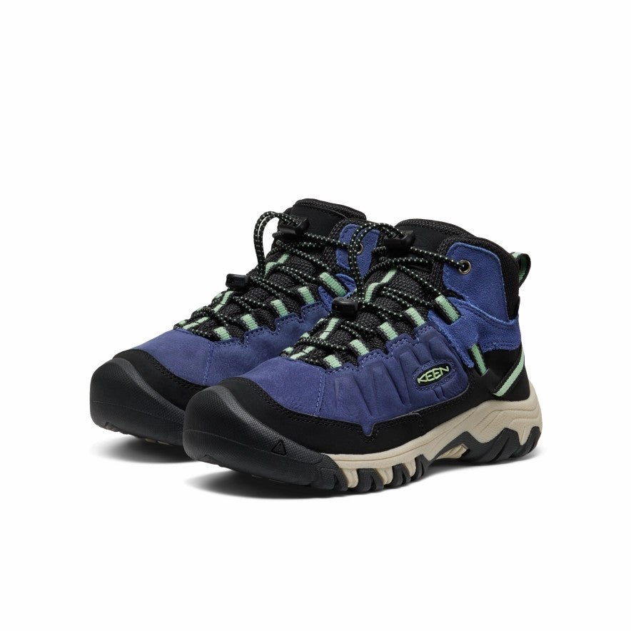 Big Kids' Targhee IV Waterproof Hiking Boot  |  Skipper Blue/Hemlock Hiking Boots 8