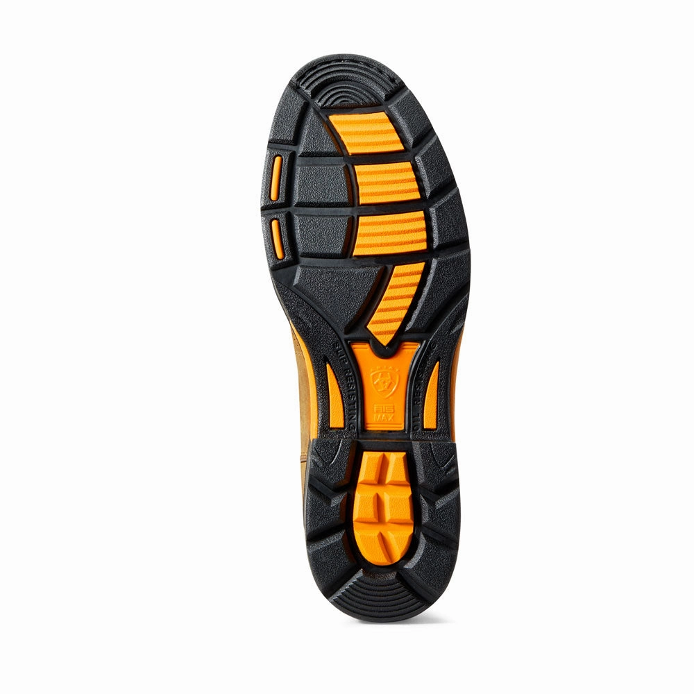 Ariat Men's WorkHog Waterproof Round Toe Work Boot- Aged Bark and Army Green Basketball Shoes