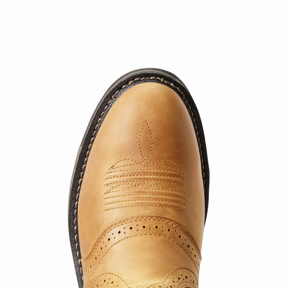 Shoe Waterproofing Products Ariat Men's WorkHog Waterproof Round Toe Work Boot- Aged Bark and Army Green