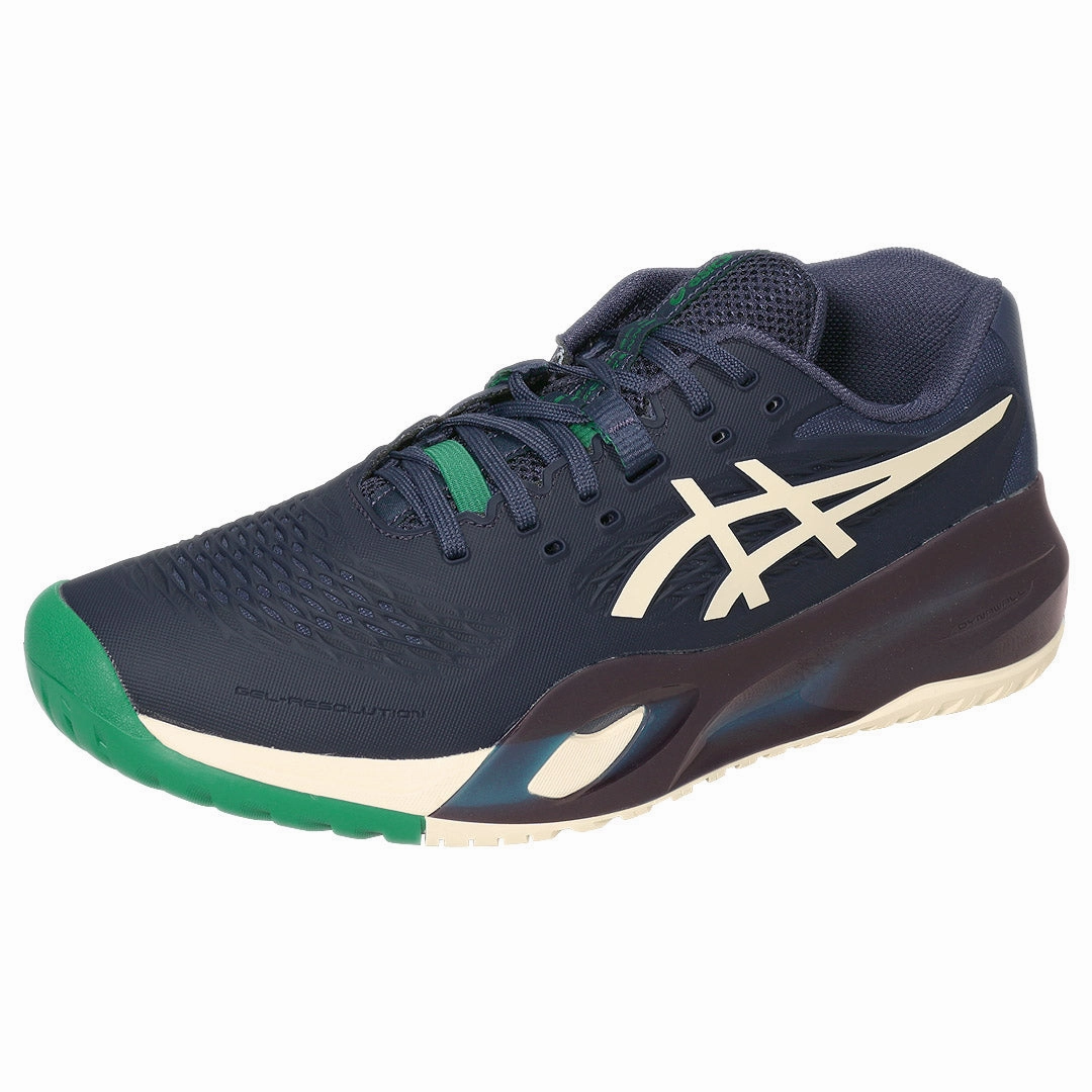 Golden Tennis Shoe Asics Men's Gel-Resolution X - Midnight/Cream