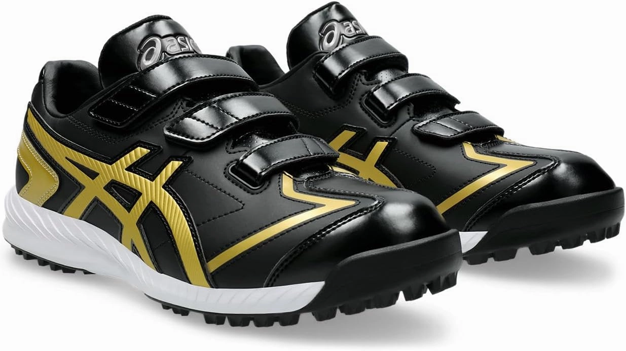 Top 5 Asics Running Shoes Asics NEOREVIVE TR 3 Unisex Adult Baseball Training Shoes, 002 (black/rich gold), 25.5 cm 2.5E