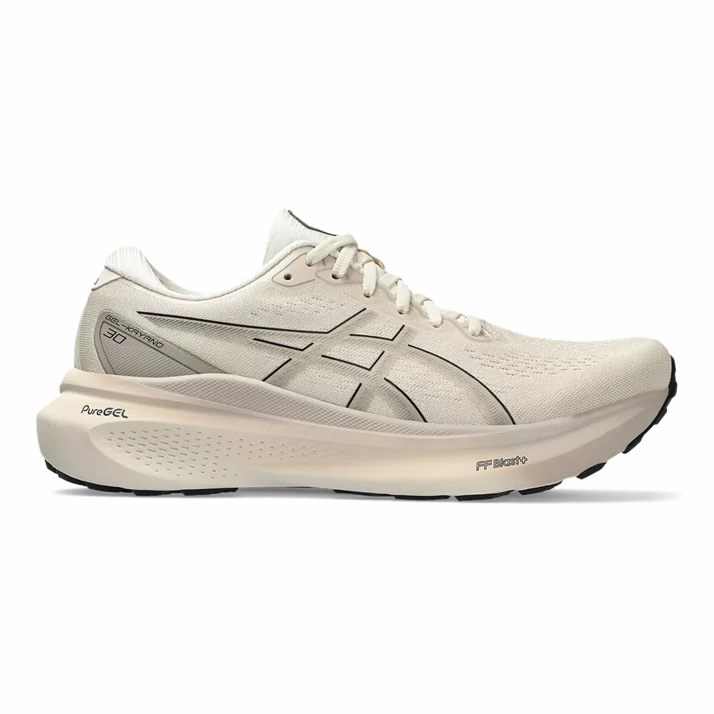 Men's Asics GEL-Kayano 30, Oatmeal/Black, 12 4E Extra Wide Asics Flat Running Shoes