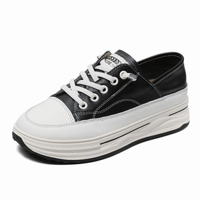 Shoes For Formal And Casual Wear Women Fashion Leather Thick Soled Casual Shoes