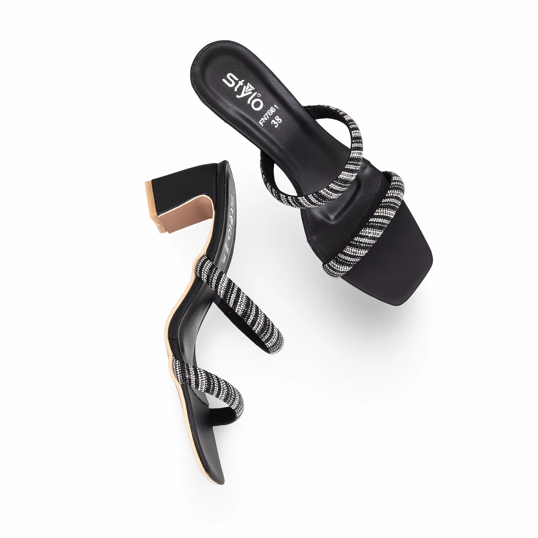 Slides With Closed Toe Women's Black Fancy Slipper FN7861