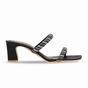 Nip Slippers Women's Black Fancy Slipper FN7861