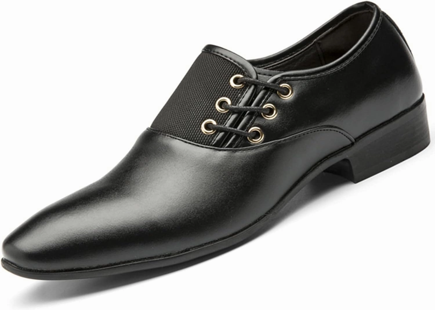 Wear Hiking Shoes Casually Brown Dress Shoes for Men Wide Width Classical Style Leather Shoes for Men Slip On PU Leather Low Rubber Sole Block Heel Work Business Shoes Men Casual Brown Leather