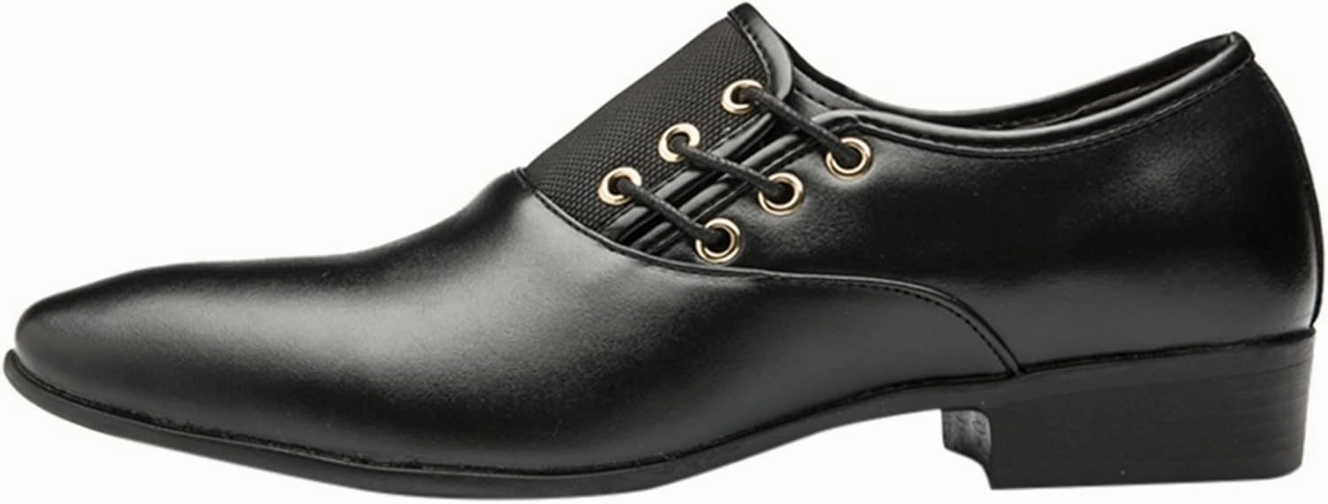 Ecco Shoes Casual Brown Dress Shoes for Men Wide Width Classical Style Leather Shoes for Men Slip On PU Leather Low Rubber Sole Block Heel Work Business Shoes Men Casual Brown Leather