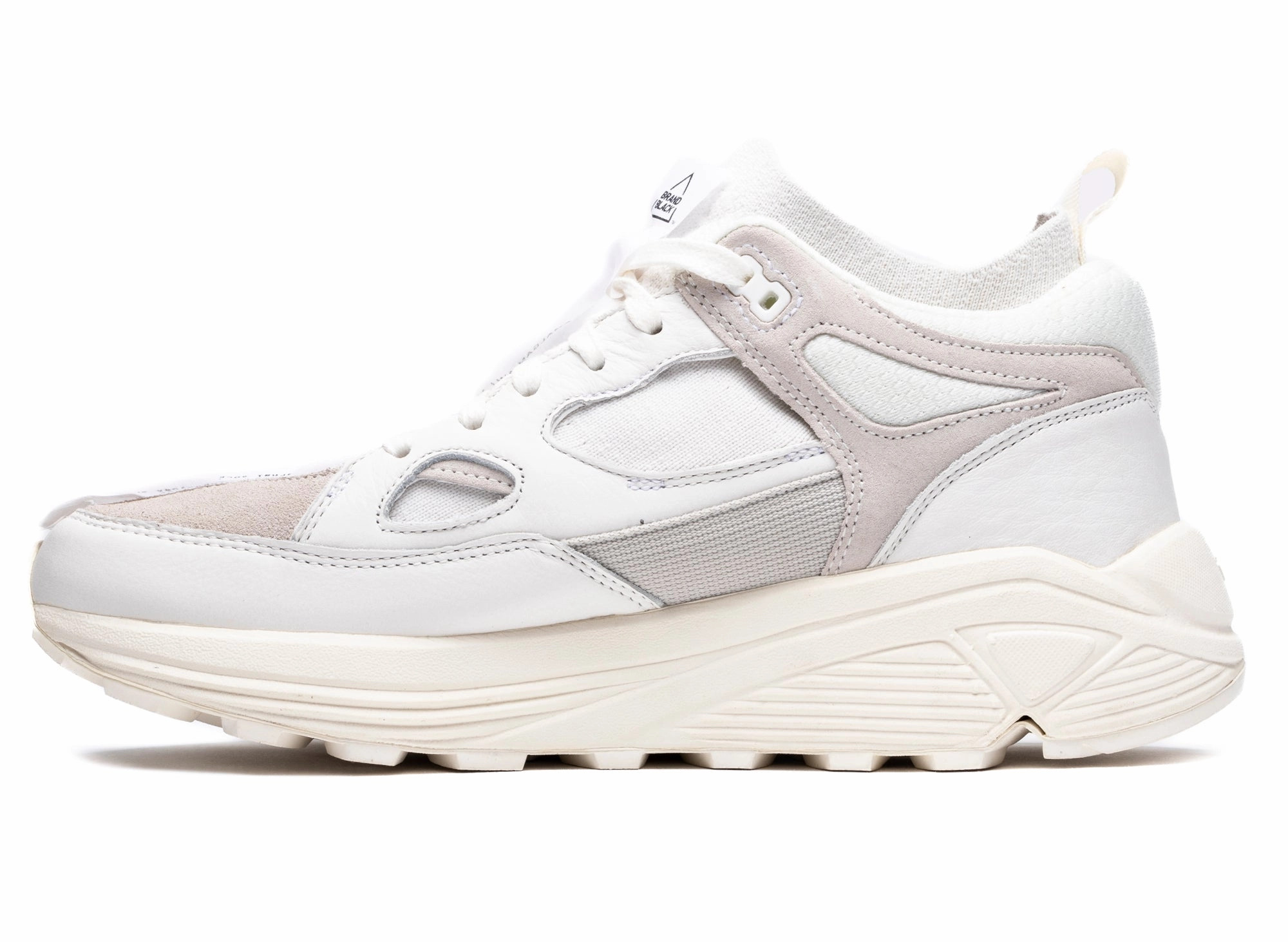 Brandblack Auru in White Lightweight Basketball Shoes With Ankle Support