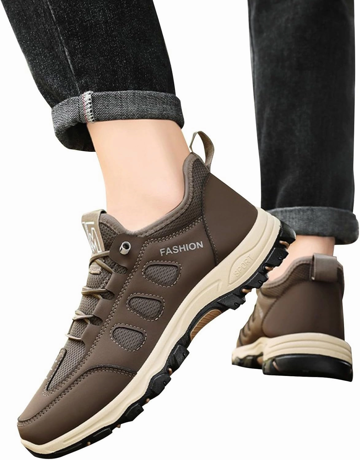 IWIHMIV Mens Work Sneakers Men's Casual Shoes Men's Running Shoes Tennis Walking Sneakers Breathable Non Slip Sports Shoes Basketball Shoes That Are Good For Running