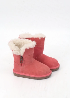 Best Military Boots Kids Girl's Plain Ankle Boots,Pink