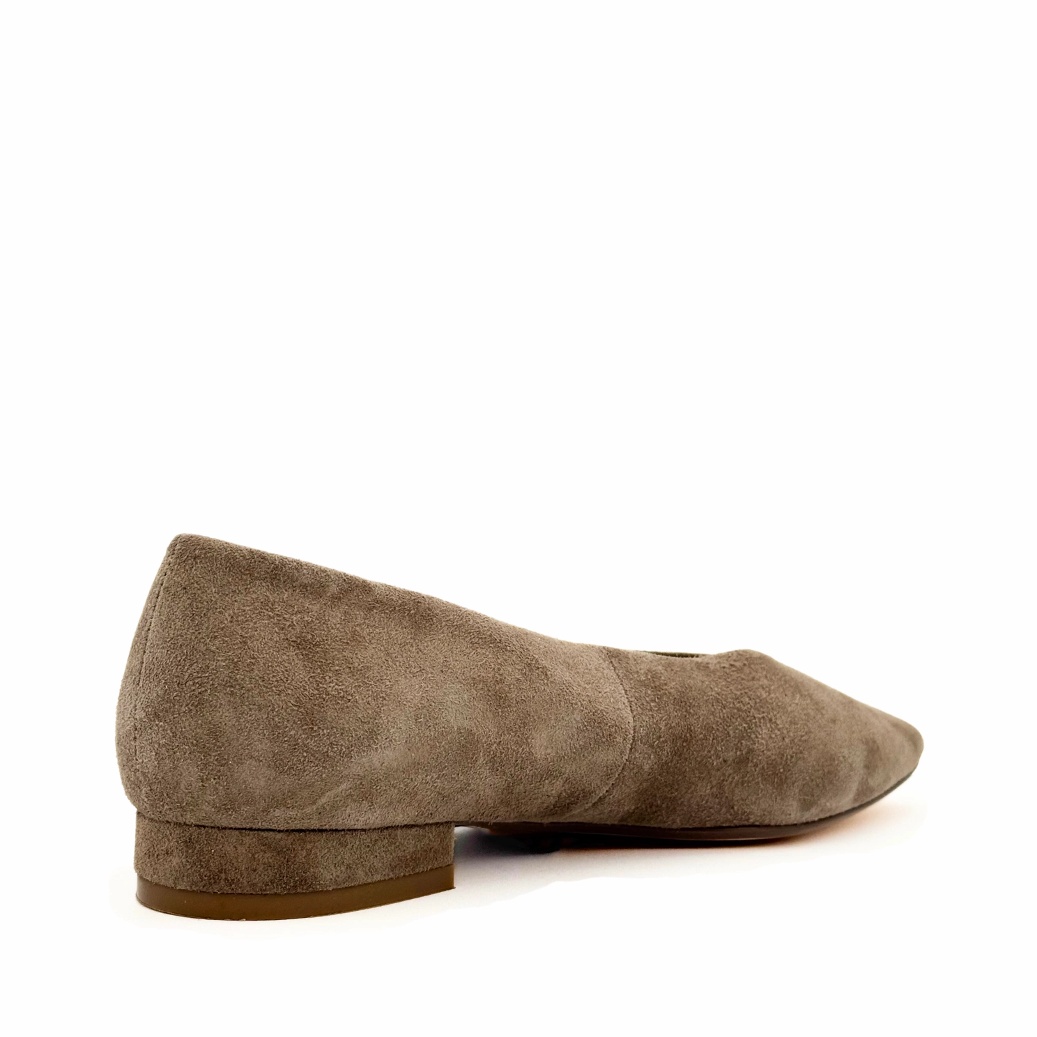 Slick Suede Ballet Flats Denim Slip On