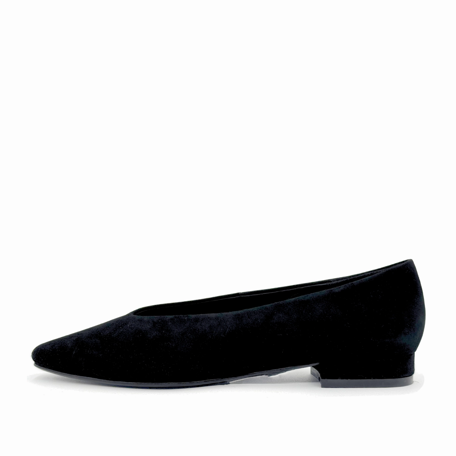 Slick Suede Ballet Flats Safety Toe Slip On