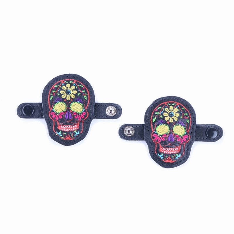 MK221732 - Charm Skull Black for Kicker Boots [Leather Accessory] Barefoot Snow Boots