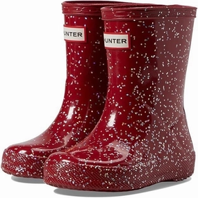 Hunter First Classic Giant Glitter Kids Burgundy Waterproof Rain Boot JOBB1815 Waterproof Barefoot Shoes Uk