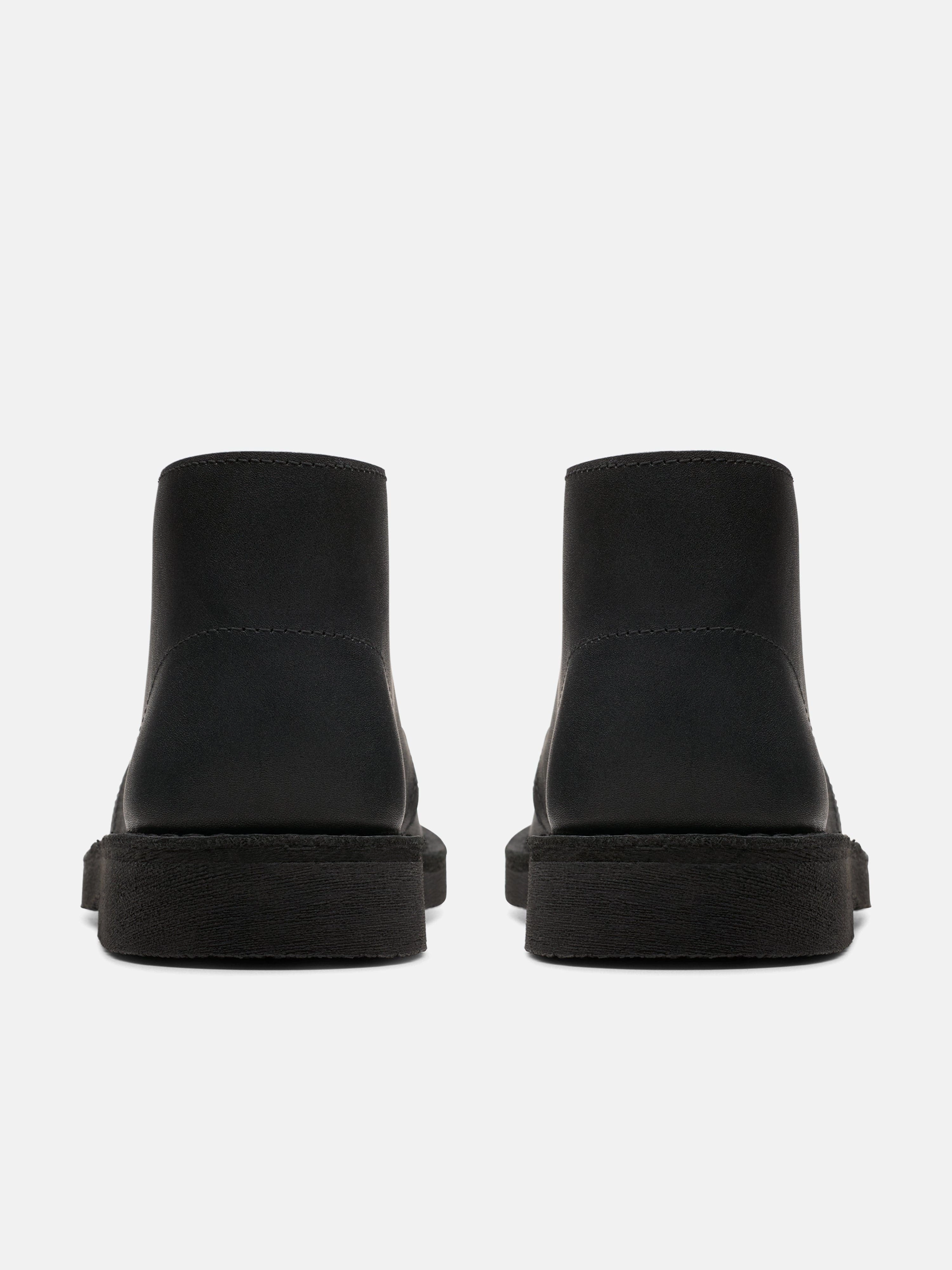 Clarks Kids Leather Desert Boots in Black Hunter Boots Discount