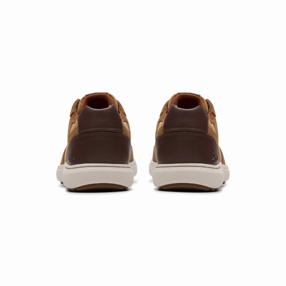 Clarks Mapstone Sport Cola Combi Leather Sneaker (Men's) Buy Casual Dress Shoes