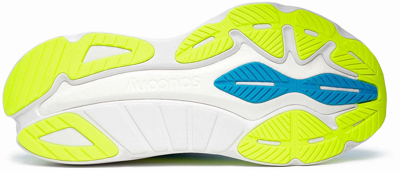 Running In Toe Shoes Saucony Hurricane 24 Mens Running Shoes - Blue