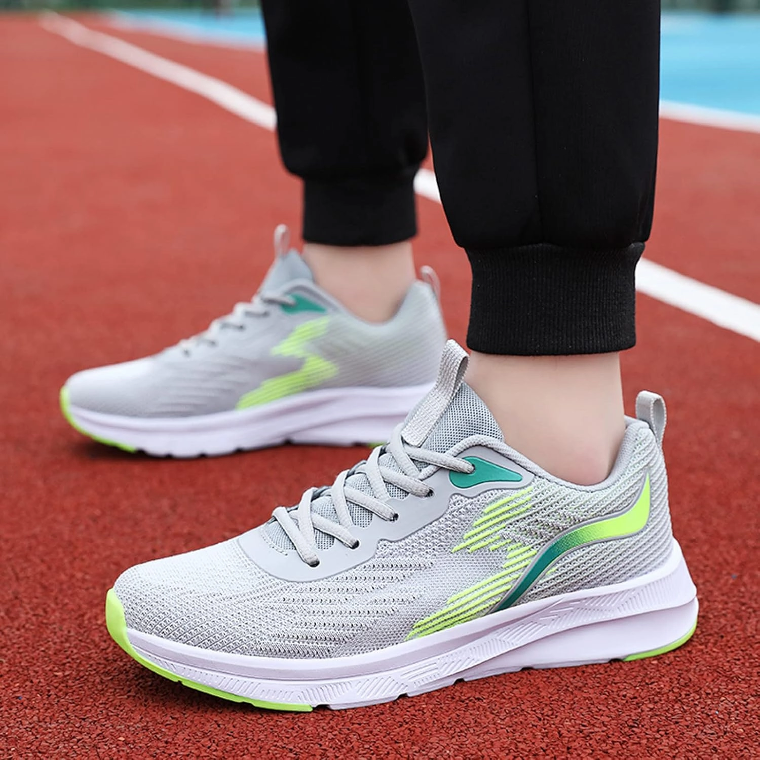 Men's Walking Shoes Mens Gym Shoes Mesh Sneakers Lightweight Casual Walking Tennis Men Slip On Comfortable Light Weight New Men Casual Bluey Sneakers