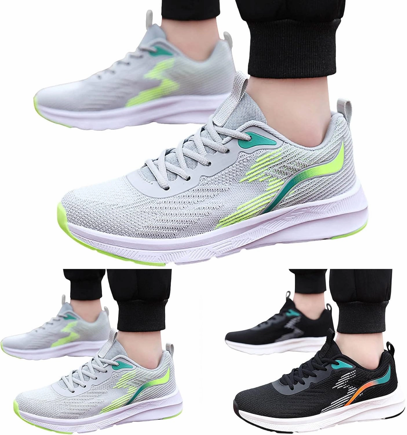 Men's Walking Shoes Mens Gym Shoes Mesh Sneakers Lightweight Casual Walking Tennis Men Slip On Comfortable Light Weight New Men Casual Gola Sneakers