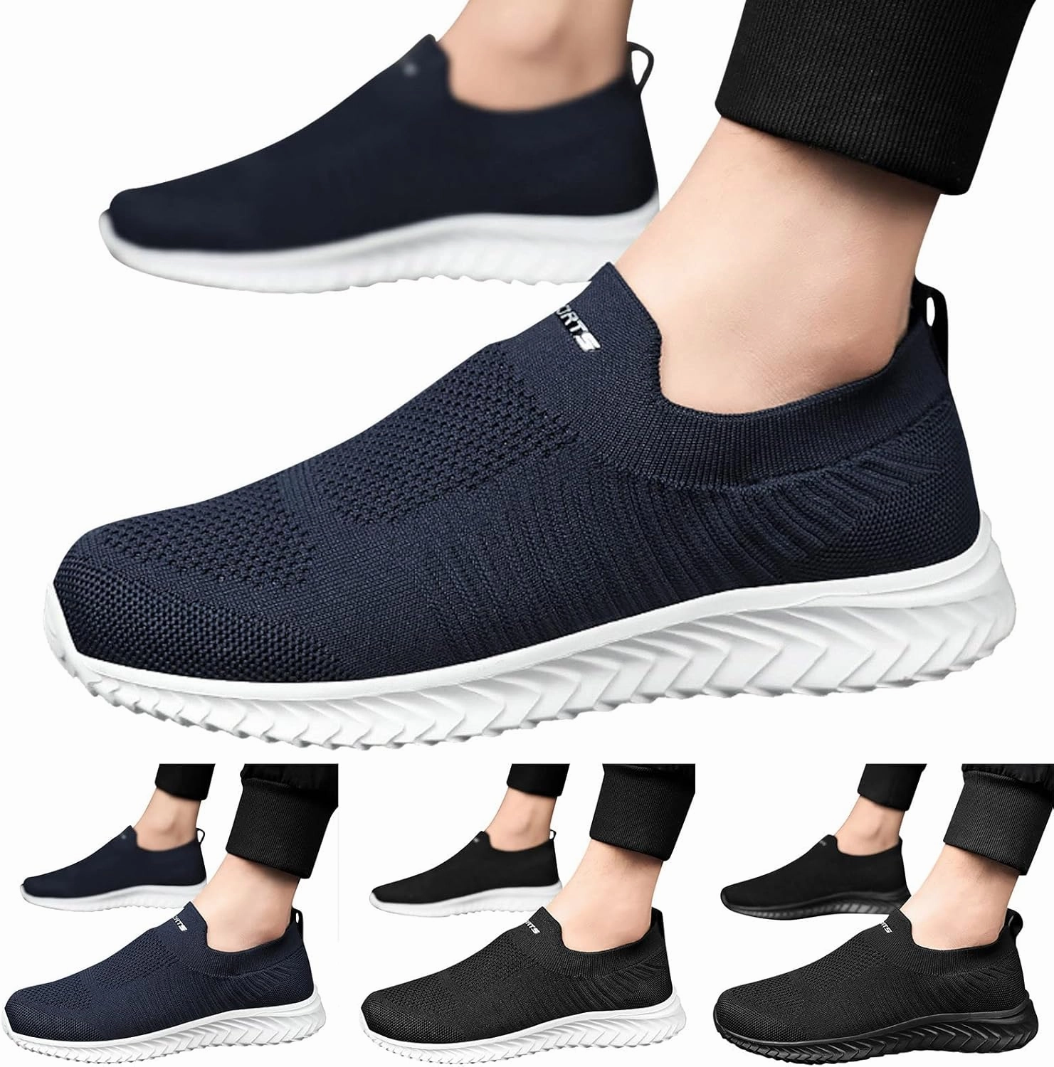 Comfortable Sneakers Men's Fashion Sneakers Mens Athletic Shoes Slip on Shoe for Men Tennis Shoe for Men Sport Running Trail Sneaker